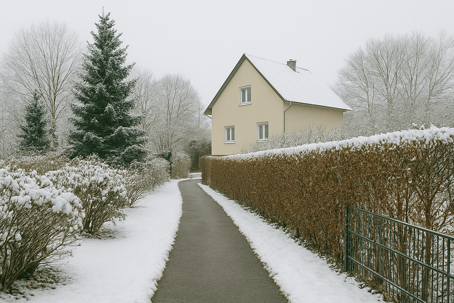 Winterdienst am Wohnhaus - Projektende